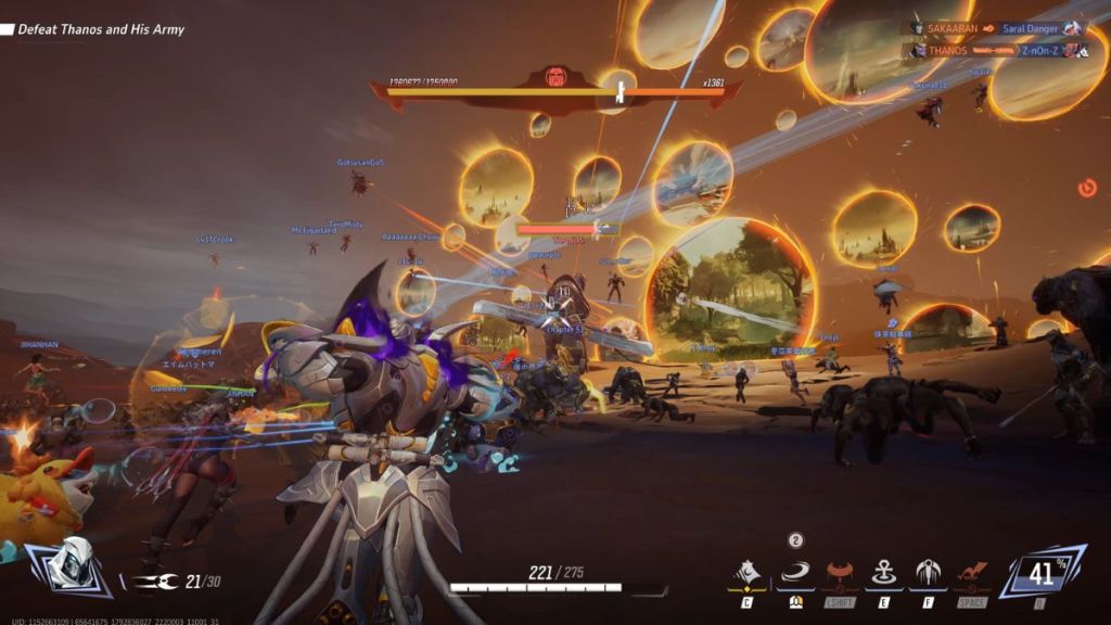 Moon Knight fighting against Thanos in Avengers Endgame PvE mode in Marvel Rivals