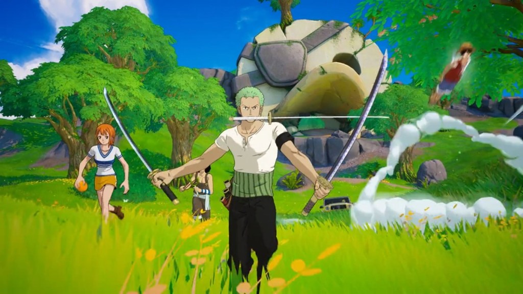 Nami, Usopp, Zoro, Luffy One Piece skins in Fortnite Chapter 7 Treasure Hunters