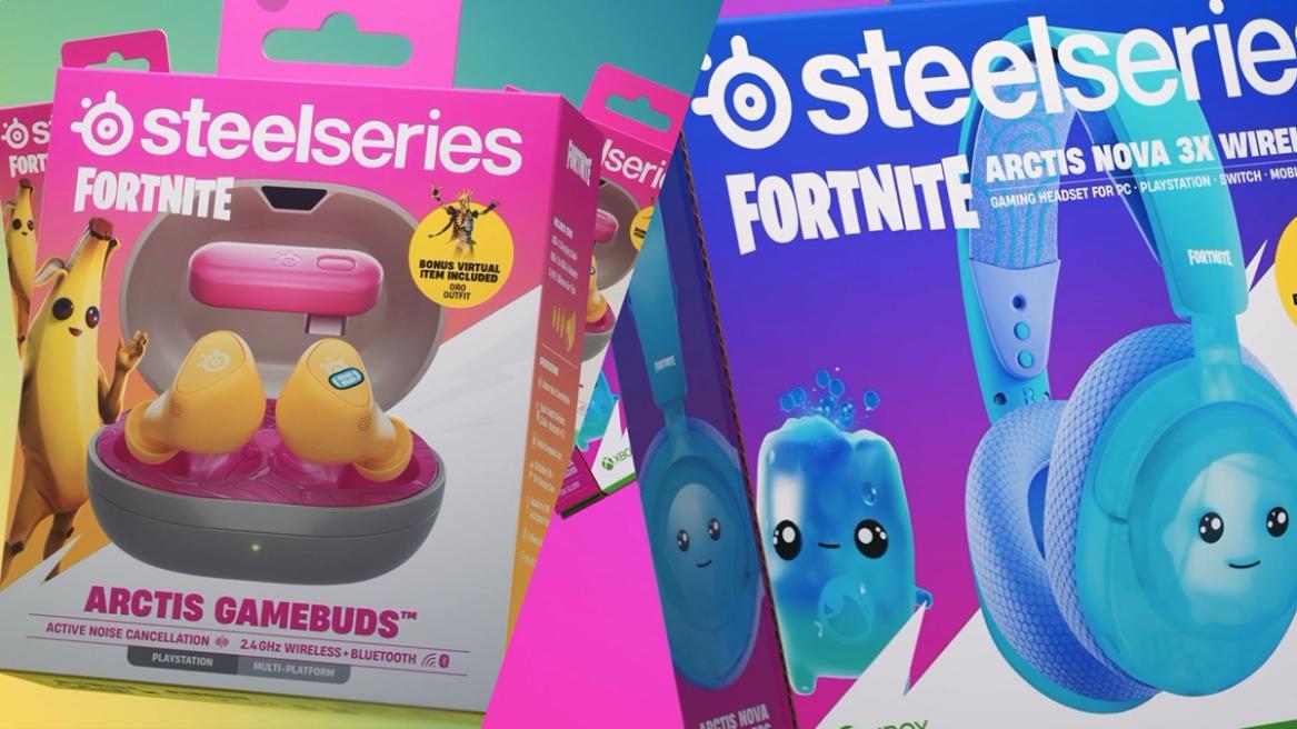 Products part of steelseries Fortnite collab