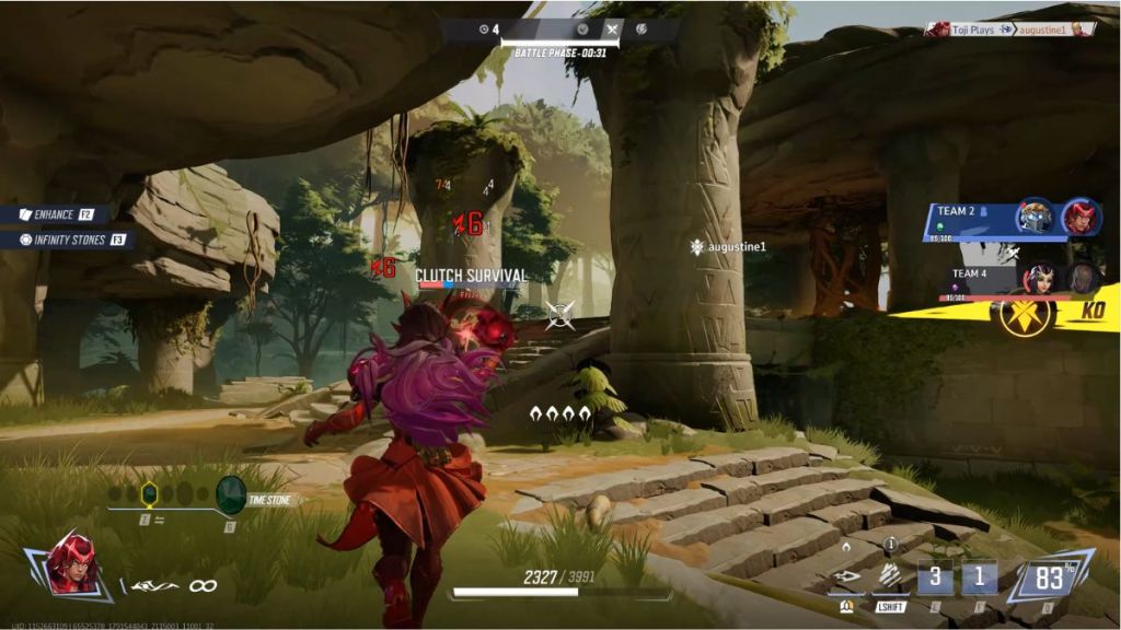 Scarlet Witch in Avengers Infinity War PvP mode