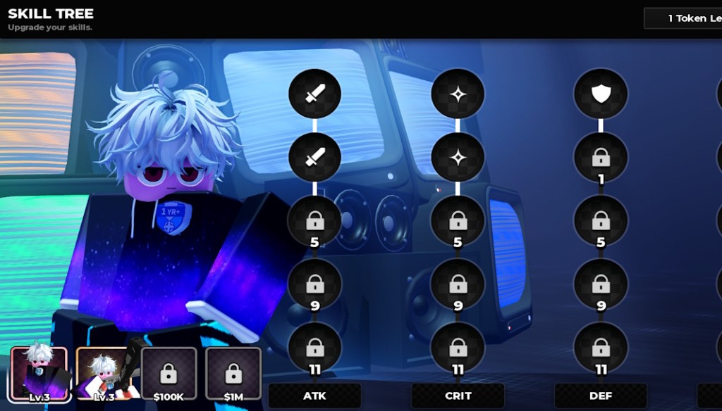 Skill Tree in Anime Zero
