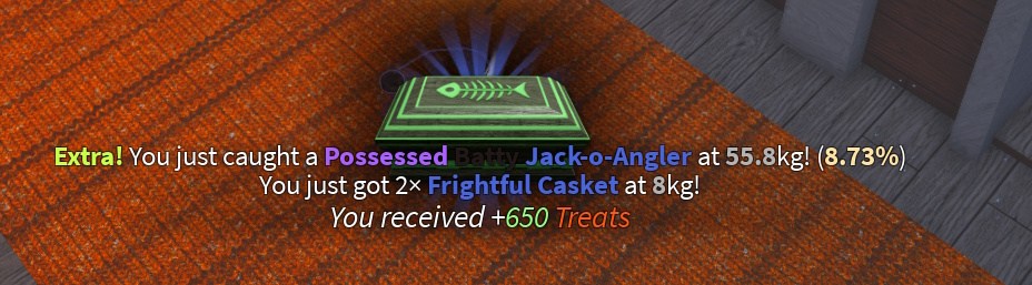 Treats from catching FischFright 3 fish