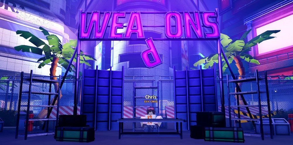 Weapons area in Anime Zero