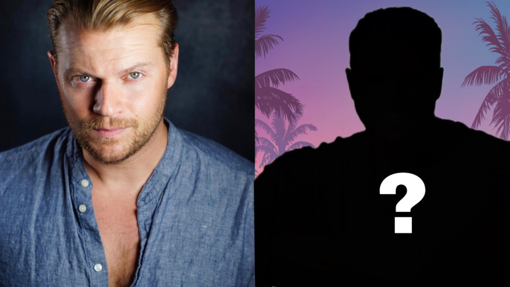 Brett Gipson headshot (left), unknown GTA 6 supporting character (right)