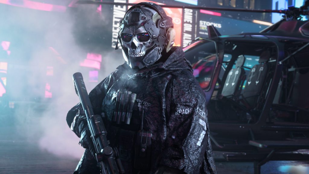 Ghost in his Vault Edition outfit in Call of Duty: Modern Warfare 4.