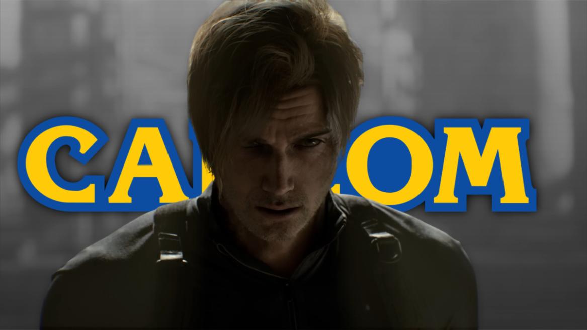 Leon Kennedy in Resident Evil Requiem with the Capcom logo in the background.