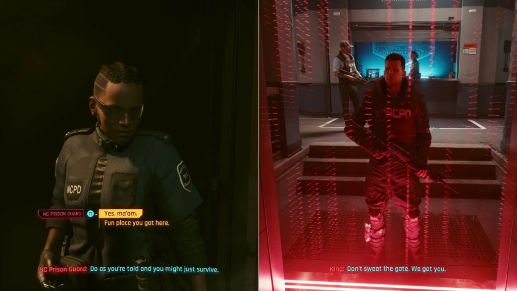 Entering Prison in Cyberpunk 2077