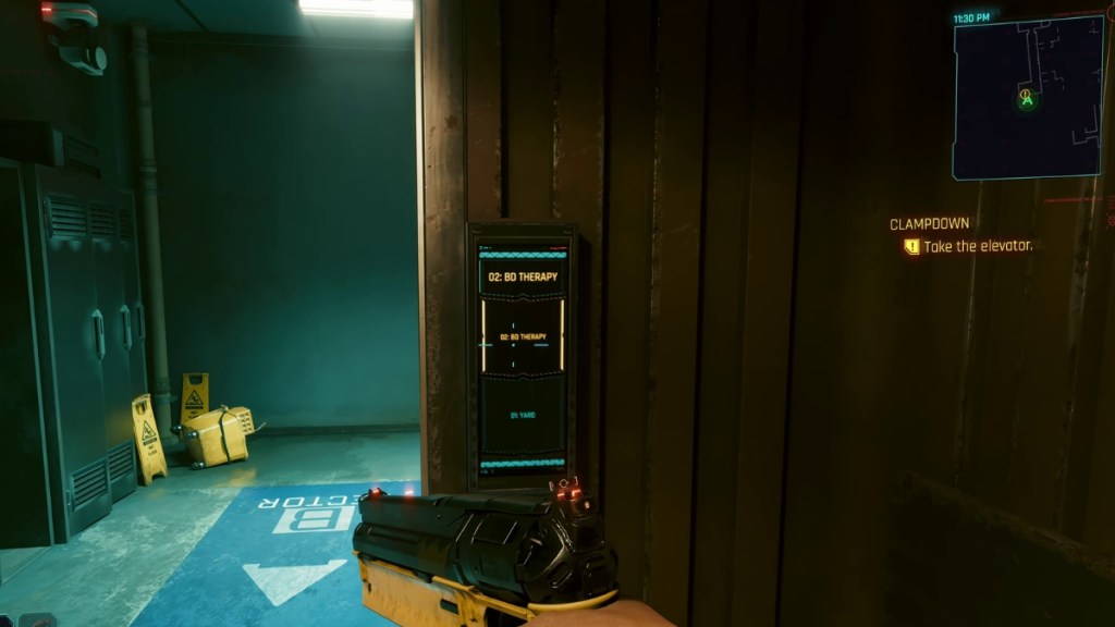 Taking Elevator to yard in Cyberpunk 2077