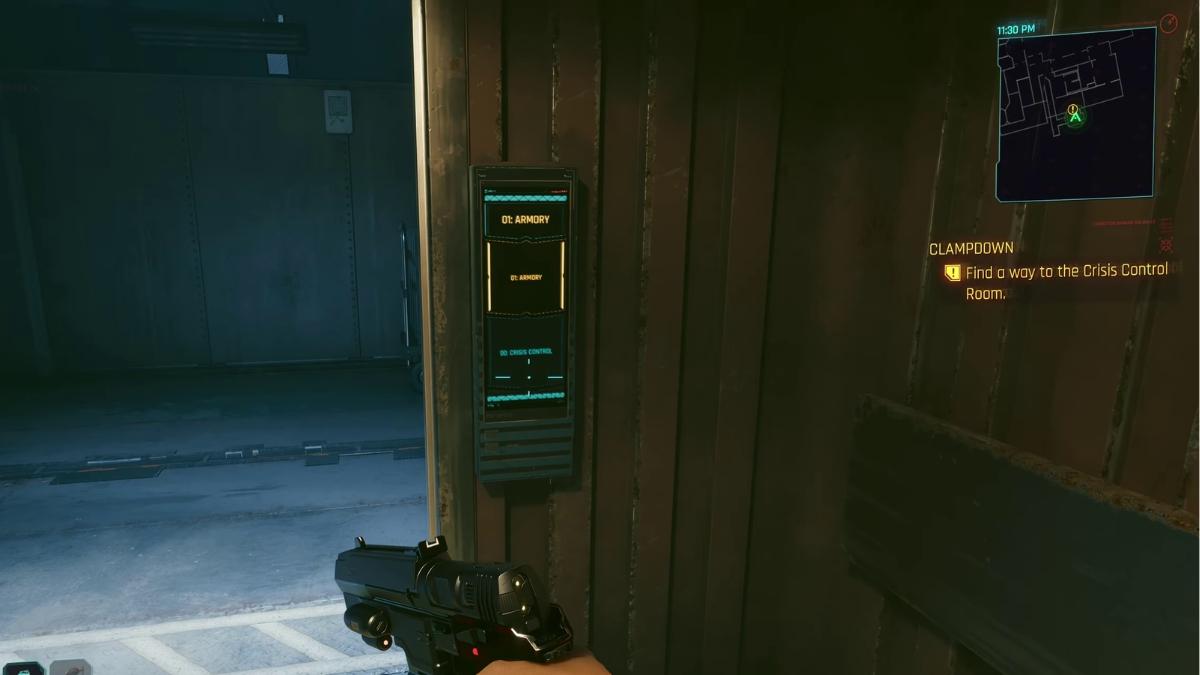 Heading to Crisis Control Room in Cyberpunk 2077