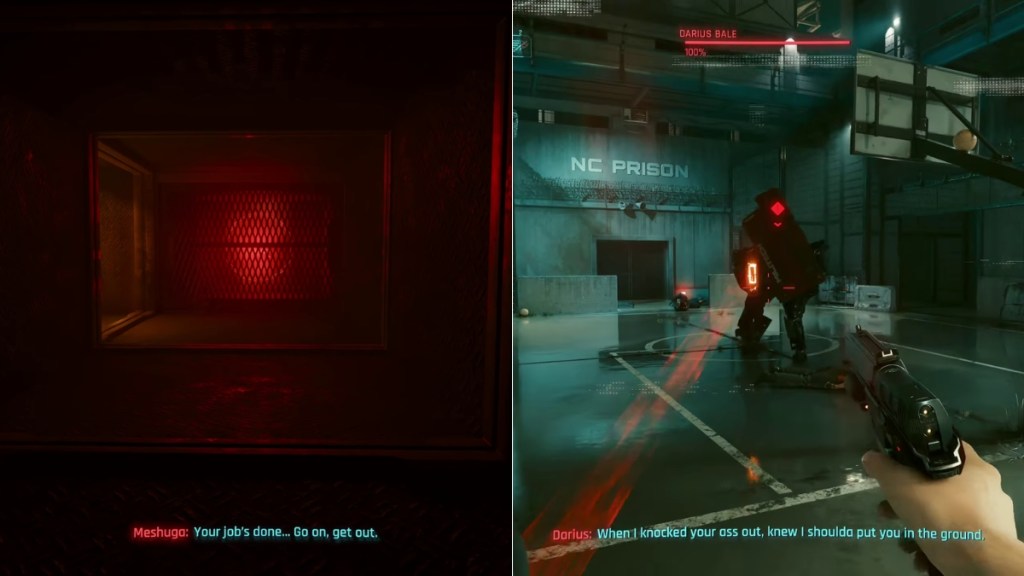 Escaping prison and darius boss encounter in Cyberpunk 2077
