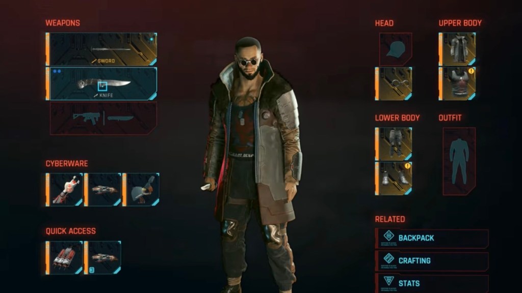 The Witcher 3 gear in Cyberpunk 2077.
