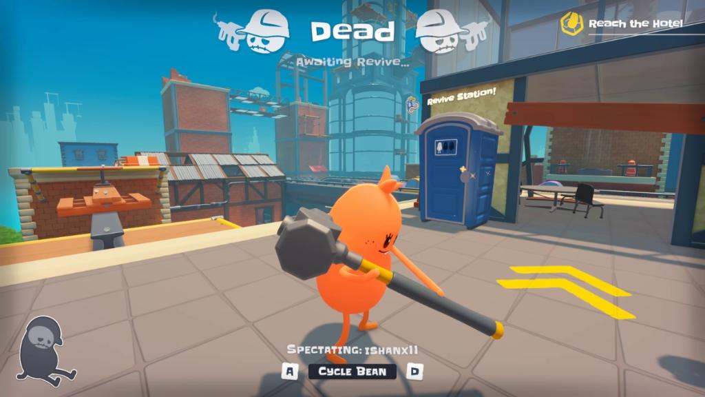 Player reviving teammate in Dumb Ways to Build