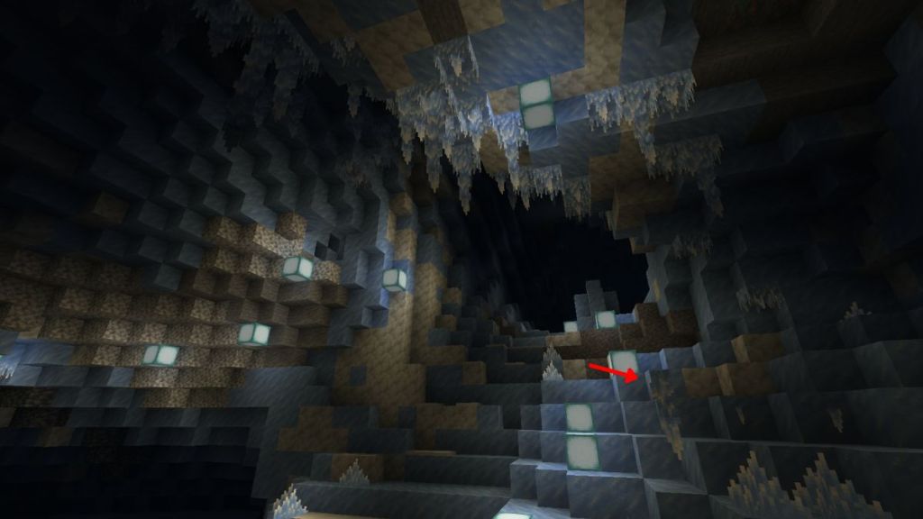 falling icicles in minecraft
