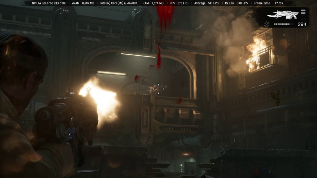Gears of War E-Day with DLSS and frame gen on