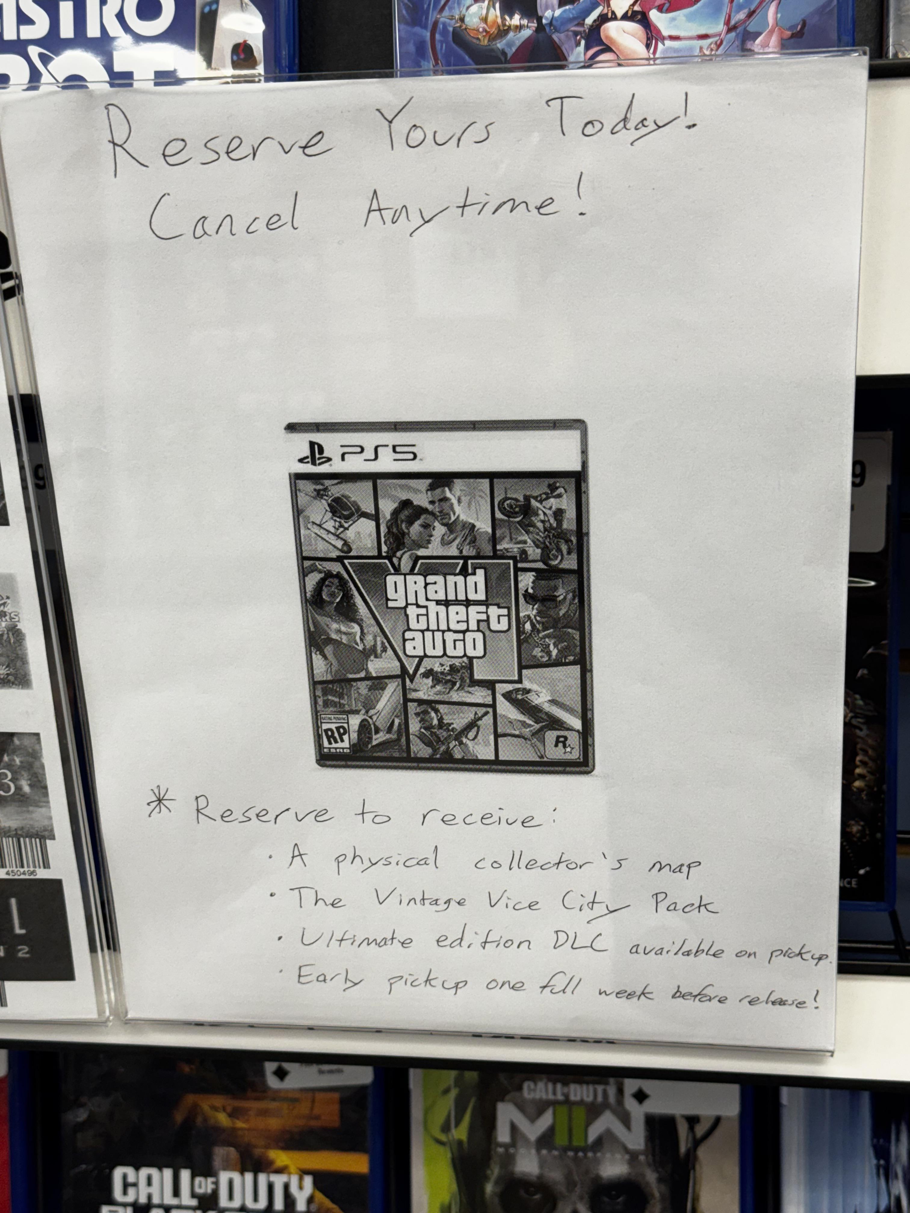 GTA 6 GameStop physical edition listing with the Collector's Map.