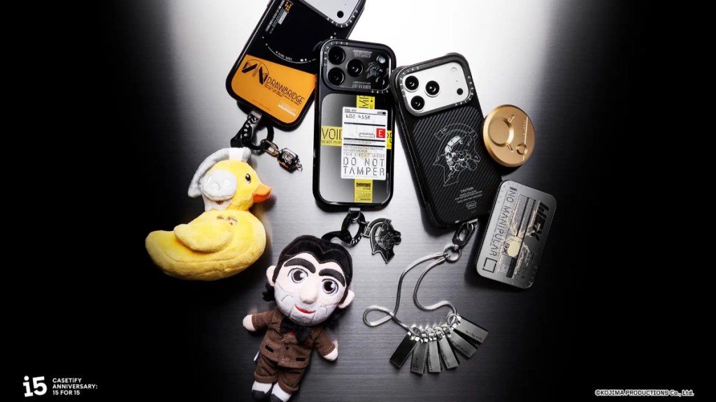 Hideo Kojima casetify collab with the Q-Pid wristlet.