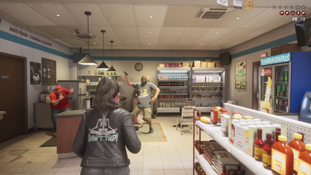 Lucia and Jason in a storefront robbery in GTA 6.