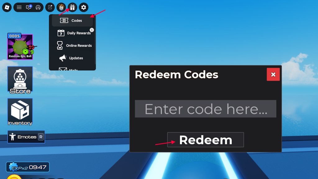 redeem ball vs ball codes