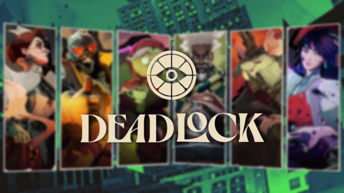 Deadlock logo with the City Never Sleeps update background.