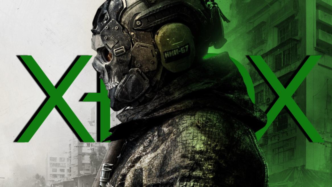 Ghost in Modern Warfare 4 with the Xbox logo in the background.